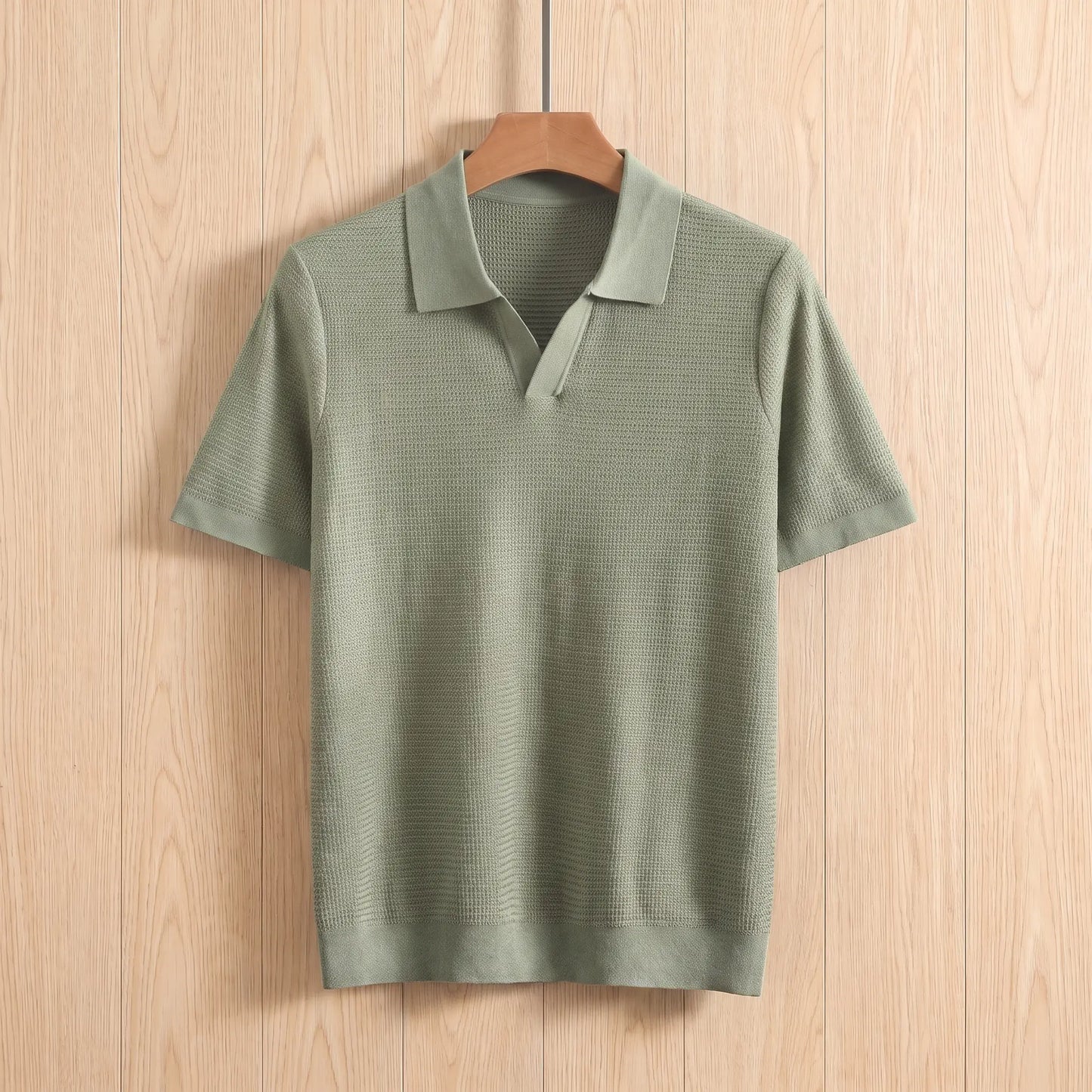 LYOCELL KNIT POLO SHIRT