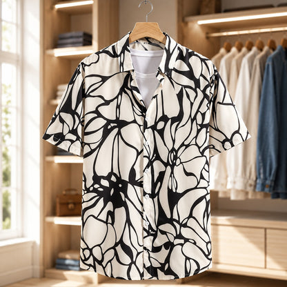 MONOCHROME BLOOM SHIRT