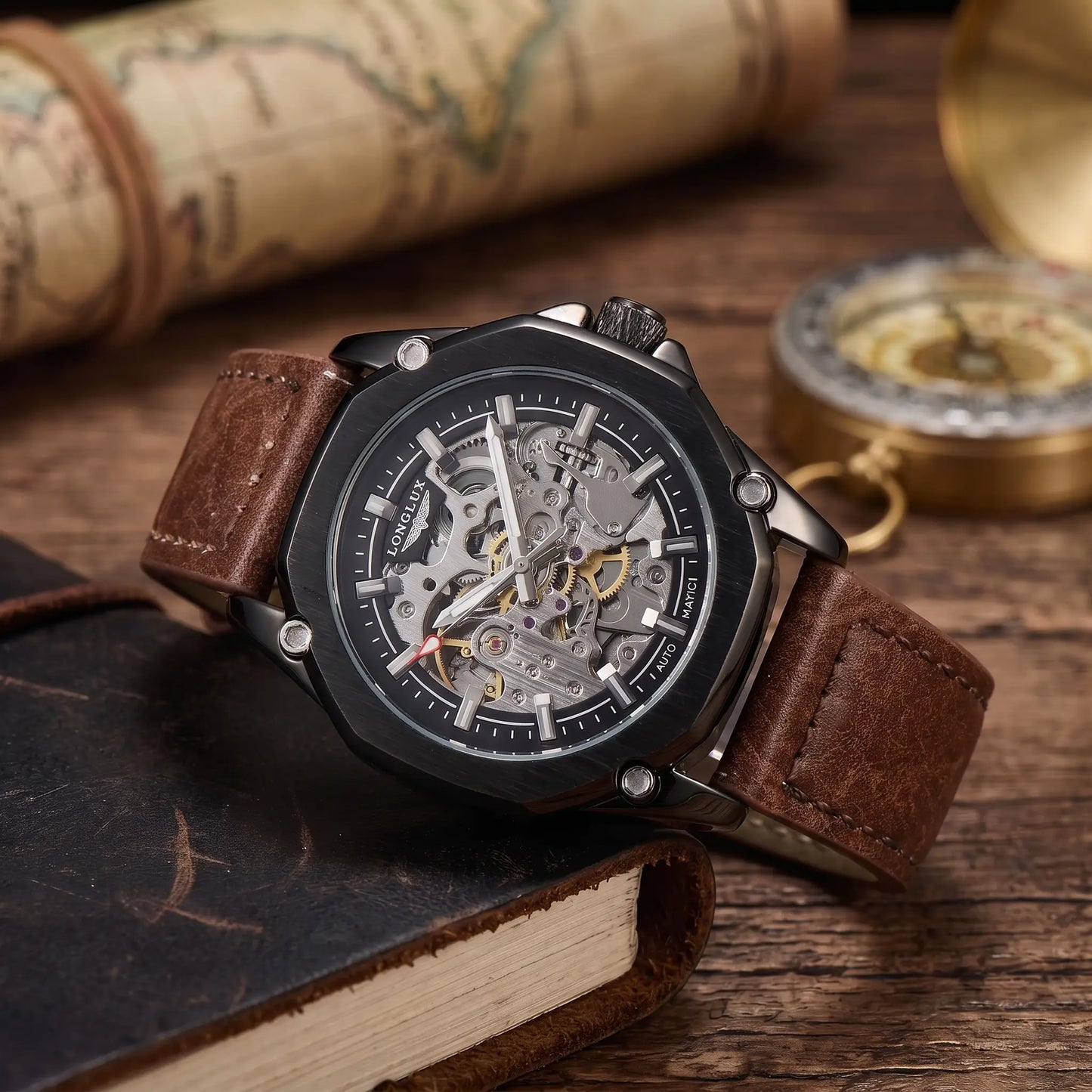 OPEN GEAR MECHANICAL WATCH