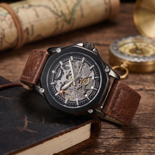OPEN GEAR MECHANICAL WATCH