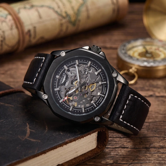 OPEN GEAR MECHANICAL WATCH