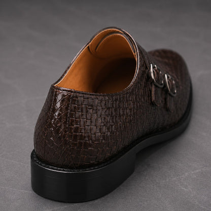 PATTERNED MONK STRAP SHOE
