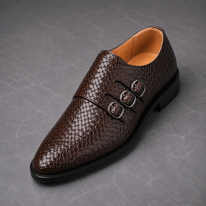 PATTERNED MONK STRAP SHOE