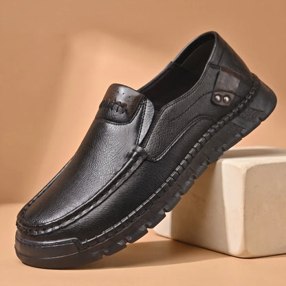 Pebble Moc Loafers in Black
