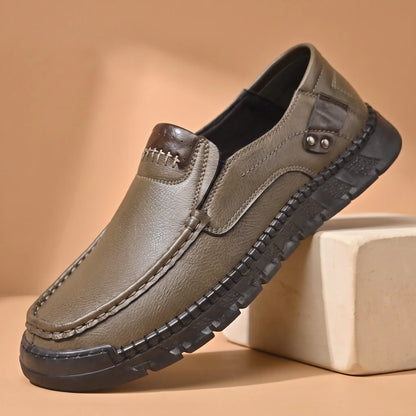 Pebble Moc Loafers in Khaki