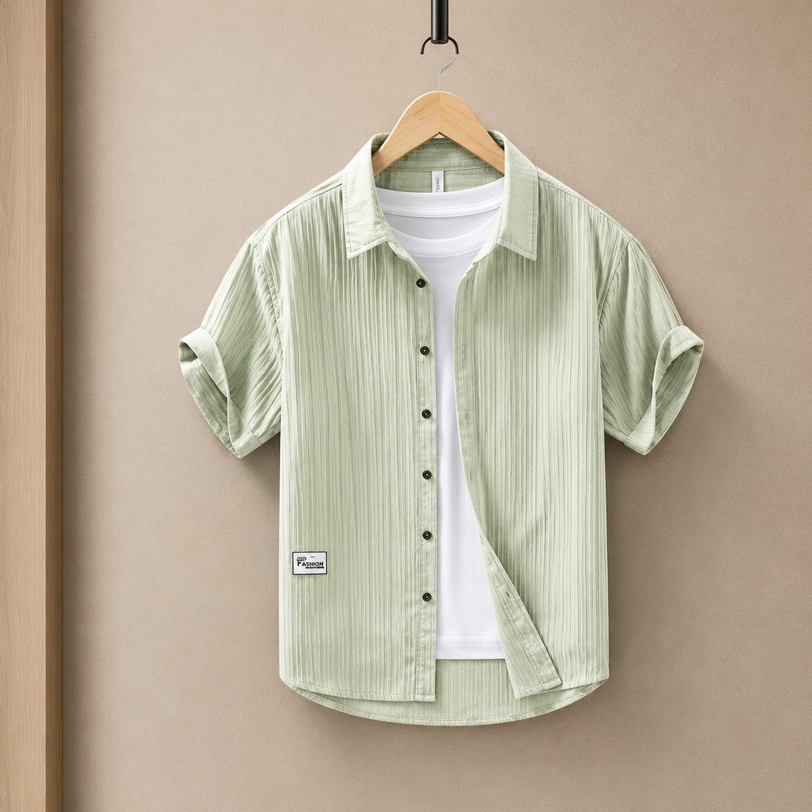 PLEAT LINE CASUAL SHIRT