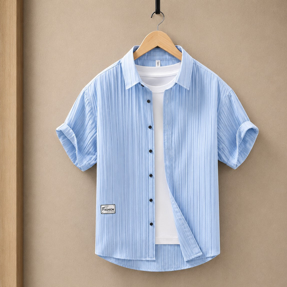 PLEAT LINE CASUAL SHIRT