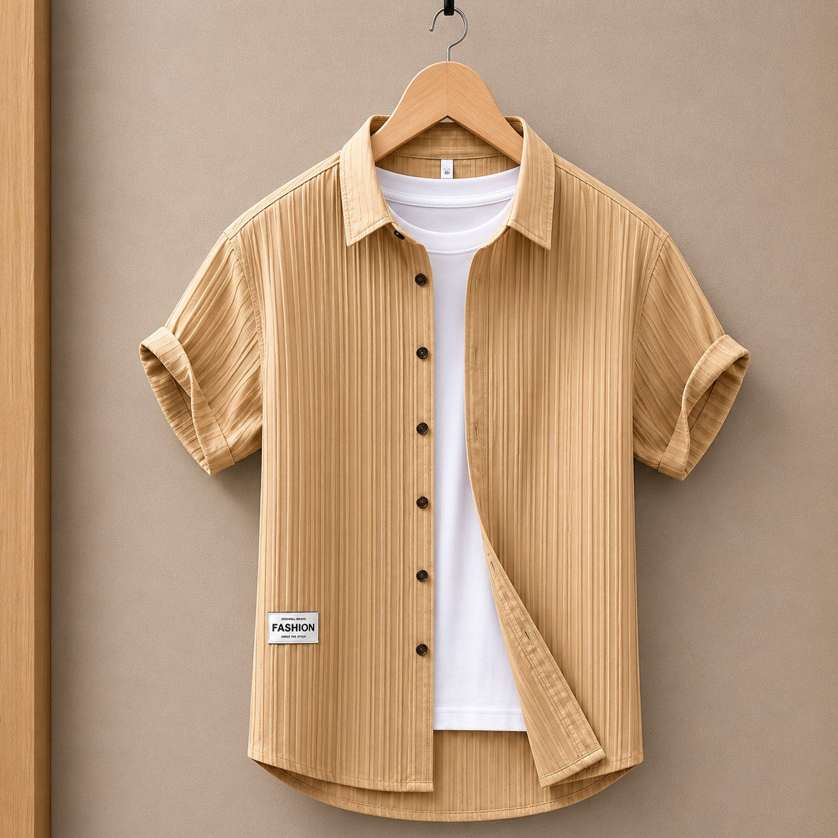 PLEAT LINE CASUAL SHIRT