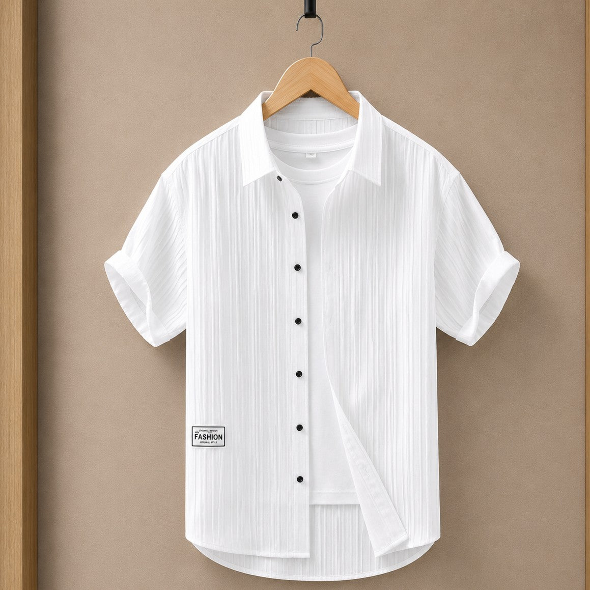 PLEAT LINE CASUAL SHIRT