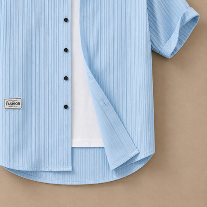 PLEAT LINE CASUAL SHIRT
