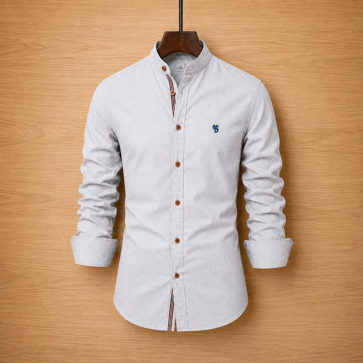 POLO NECK COTTON SHIRT