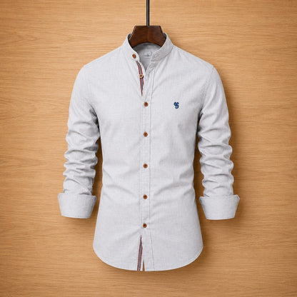 POLO NECK COTTON SHIRT
