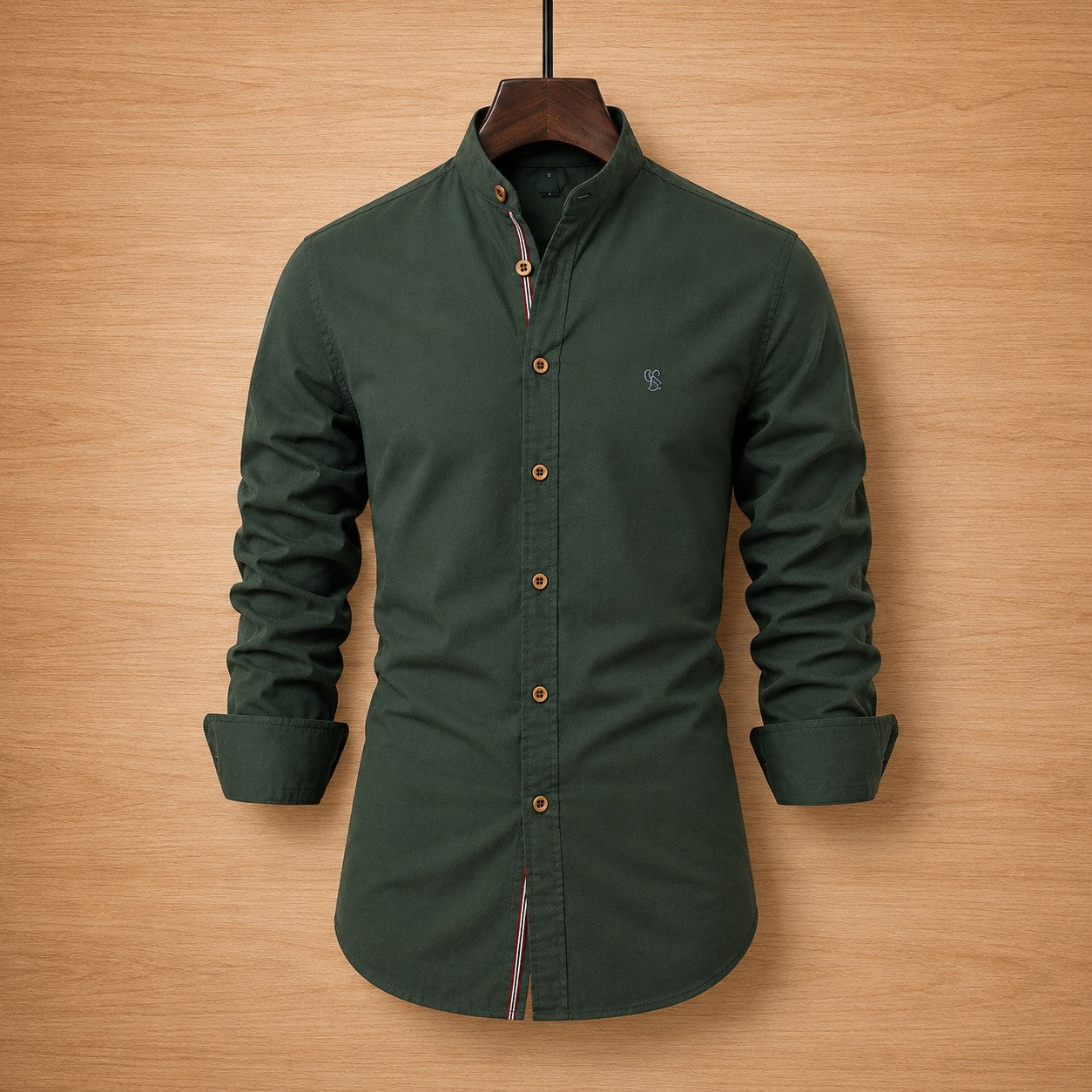 POLO NECK COTTON SHIRT