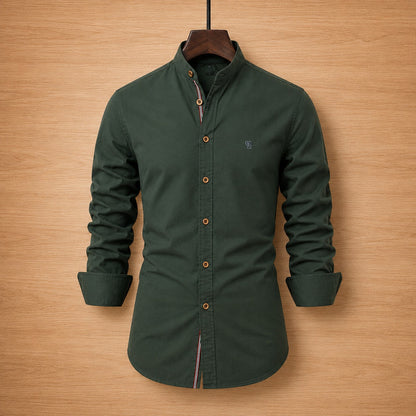 POLO NECK COTTON SHIRT