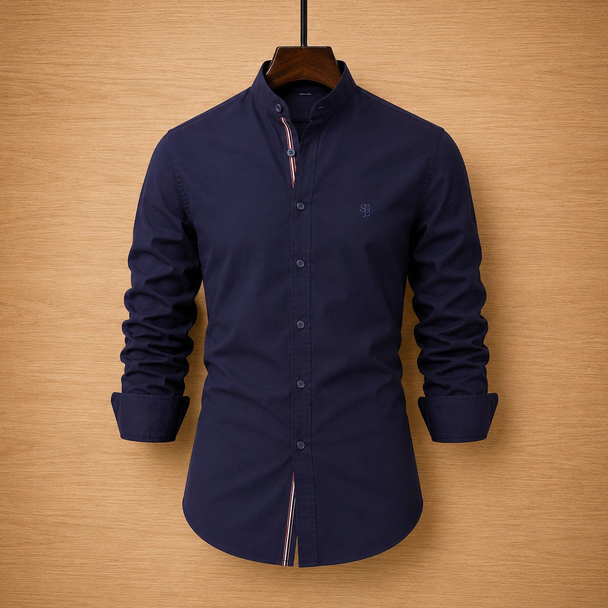 POLO NECK COTTON SHIRT