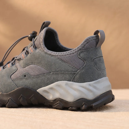 Quick Lace Sneakers in Grey, heel tab and lug sole detail