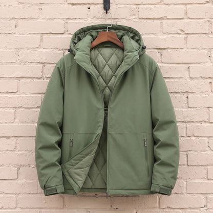 Quilt Lined Jacket in Army Green