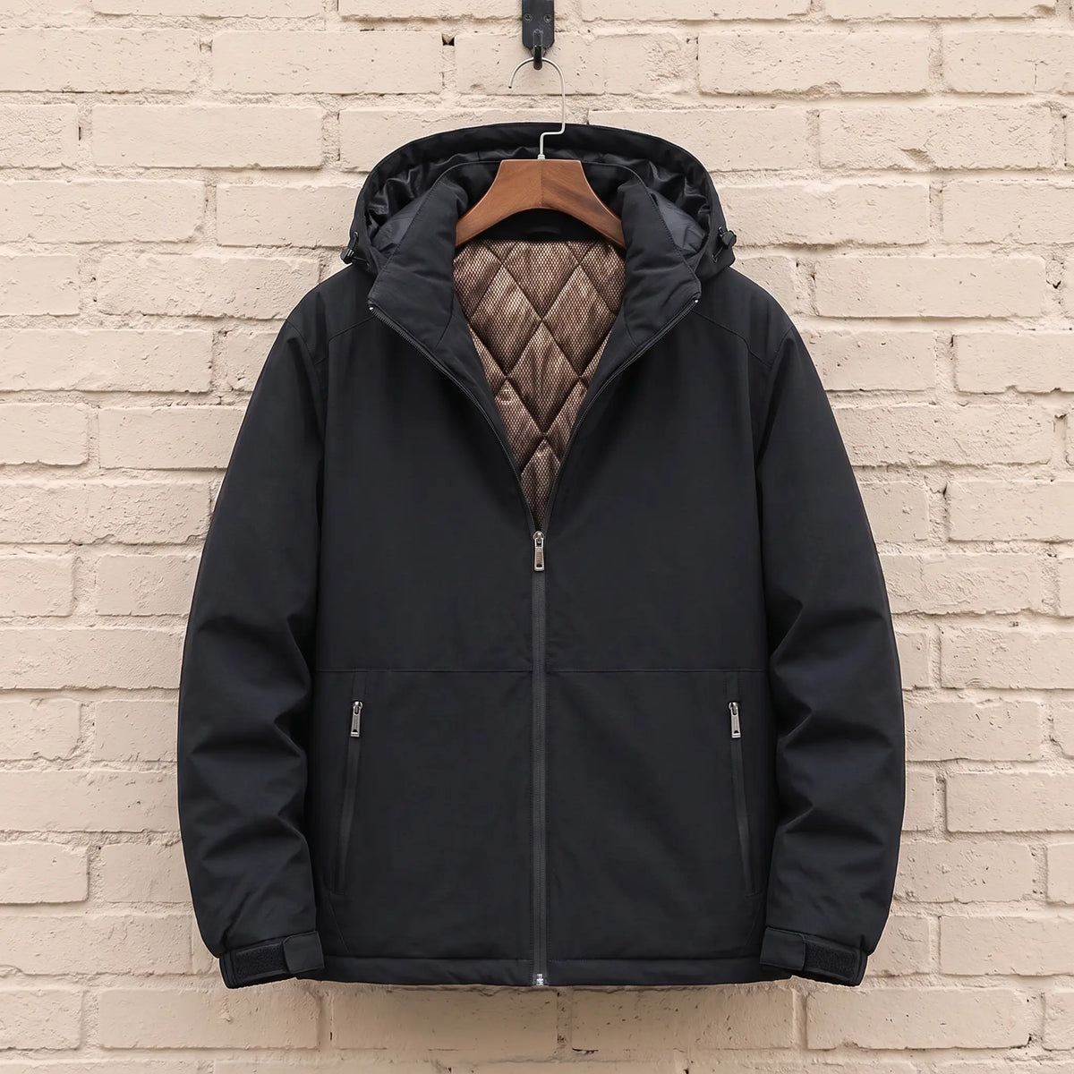 Quilt Lined Jacket in Black