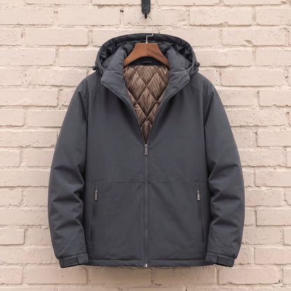 Quilt Lined Jacket in Dark Grey