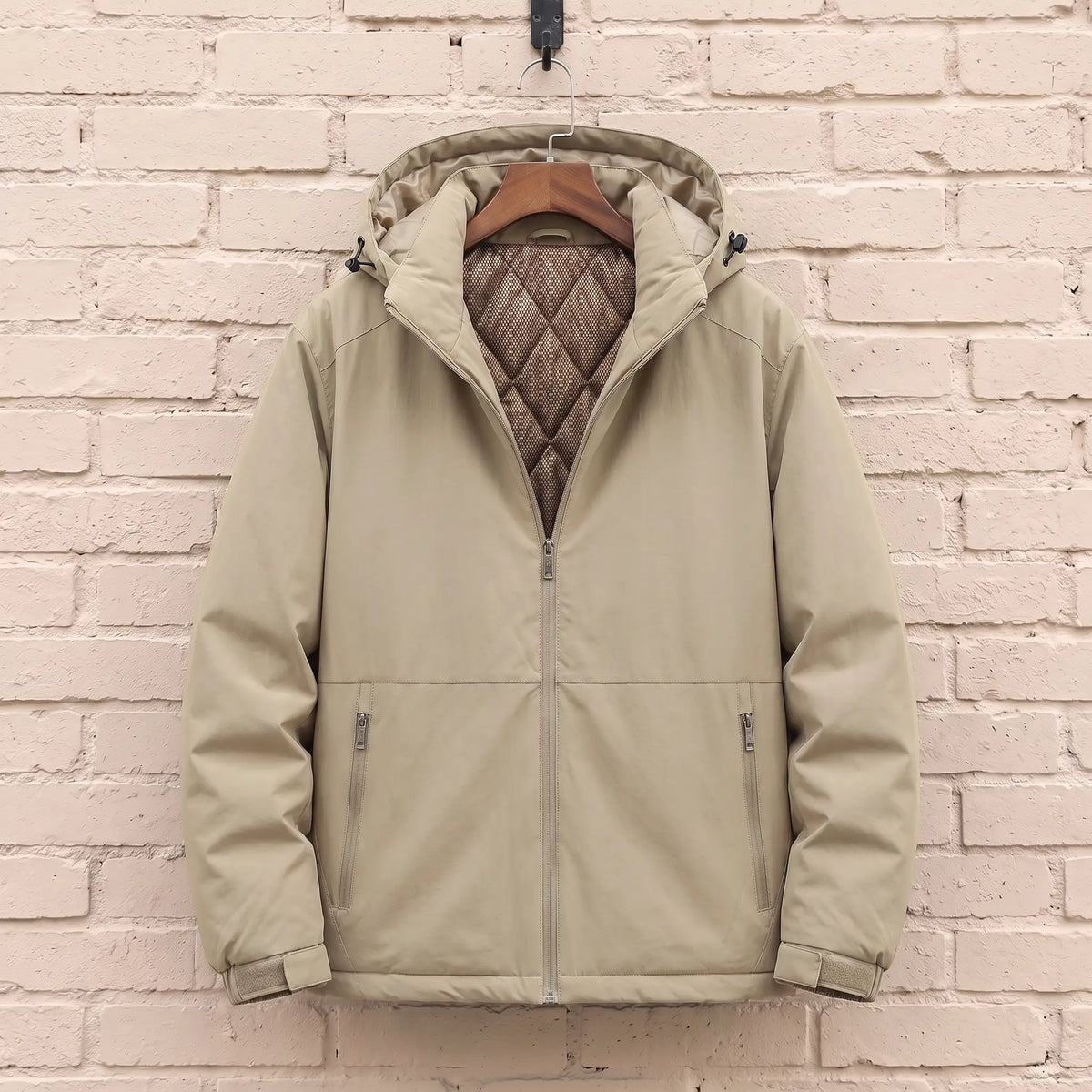 Quilt Lined Jacket in Khaki