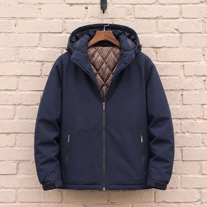 Quilt Lined Jacket in Navy Blue