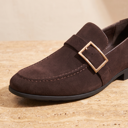 Refined Slip-On Loafers detail - vamp and stitching