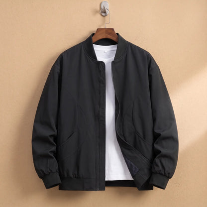 Relaxed Fit Bomber in Black