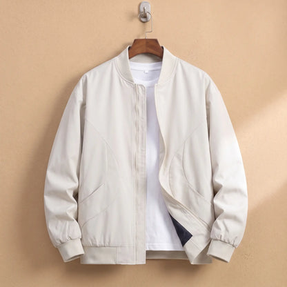 Relaxed Fit Bomber in Cream