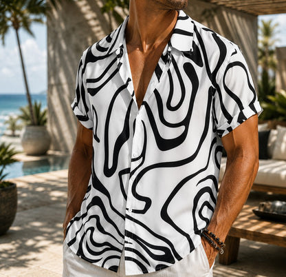 RESORT PRINT BEACH SHIRT