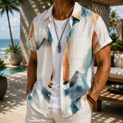 RESORT PRINT BEACH SHIRT