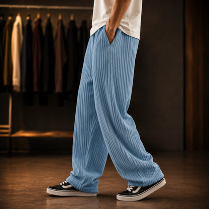 RIBBED CORD WIDE LEG TROUSER