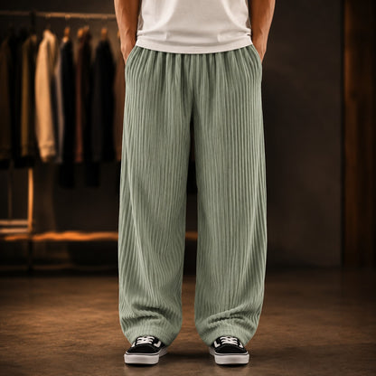 RIBBED CORD WIDE LEG TROUSER
