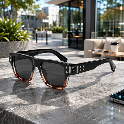 RIVET MIRROR SUNGLASSES