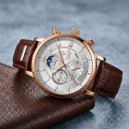 ROMAN LEATHER DIAL WATCH