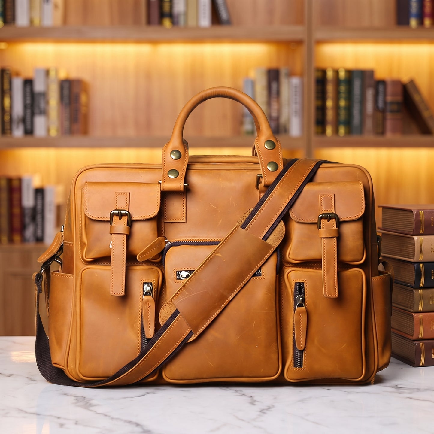 RUGGED COWHIDE HANDBAG