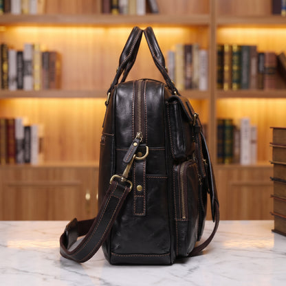RUGGED COWHIDE HANDBAG