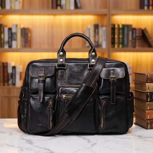 RUGGED COWHIDE HANDBAG