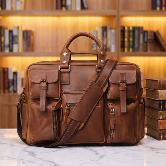 RUGGED COWHIDE HANDBAG