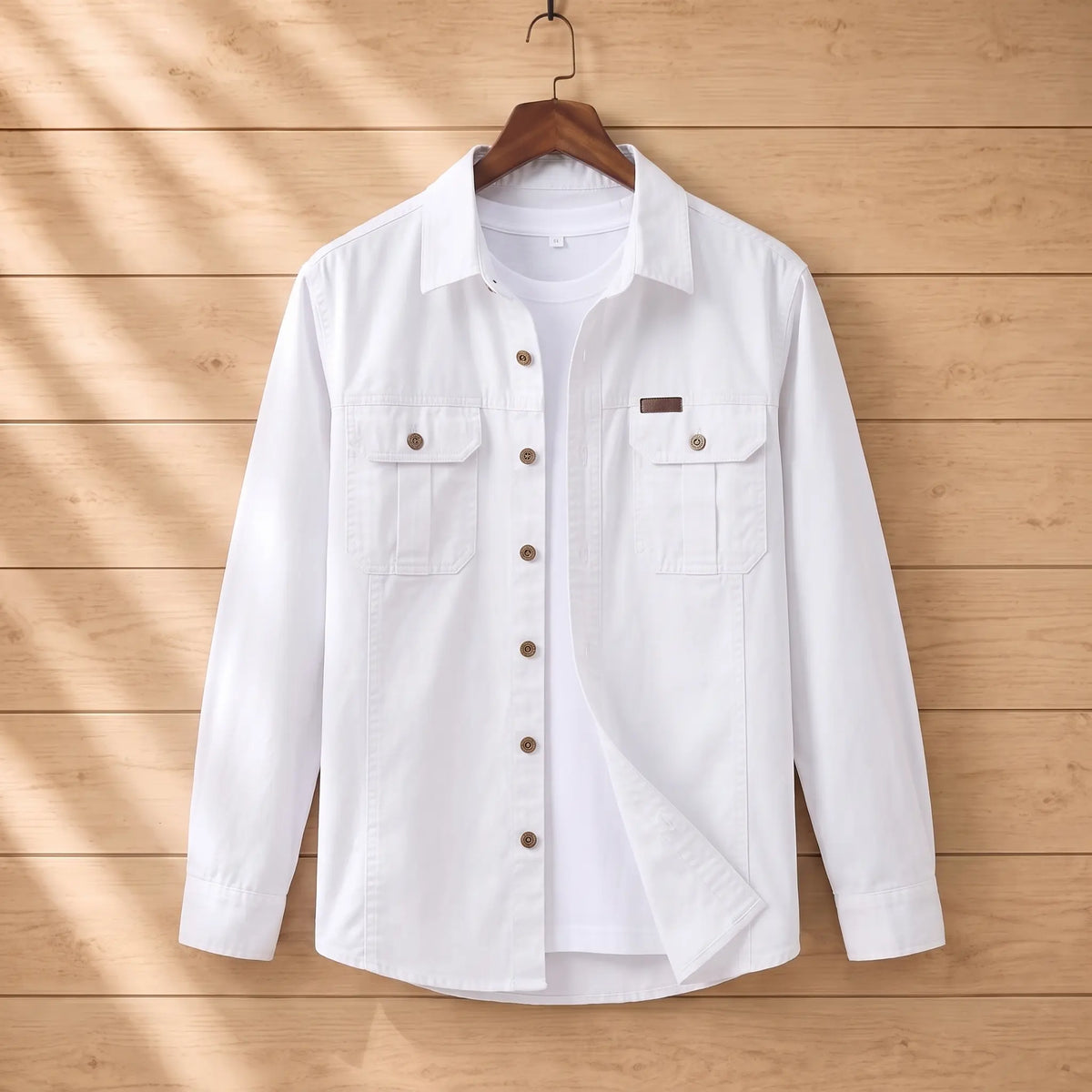Rugged field shirt in white