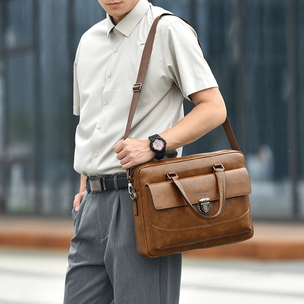 Daverio Leather Briefcase