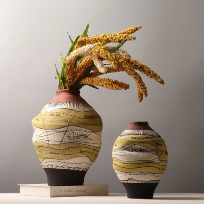 Modern Graffiti Ceramic Flower Vase