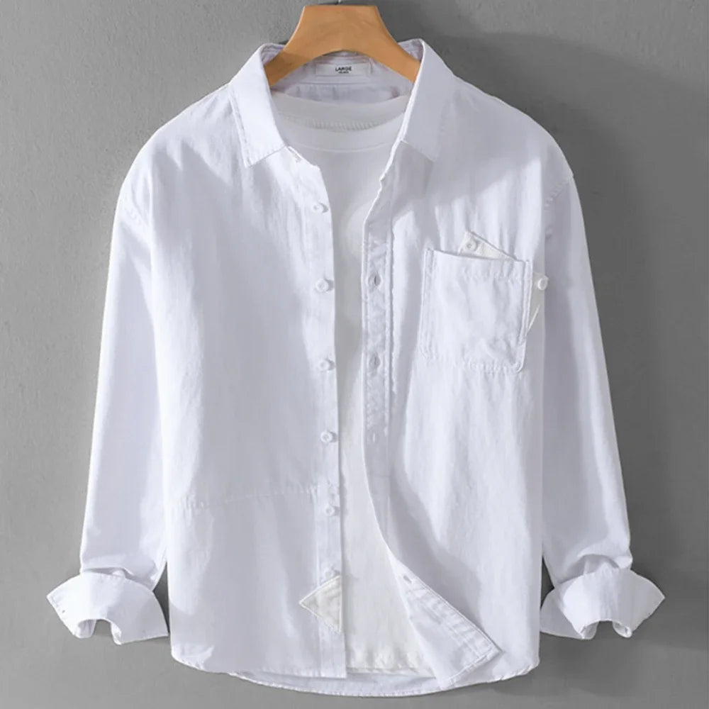 Cotton Solid Long Sleeve Shirt