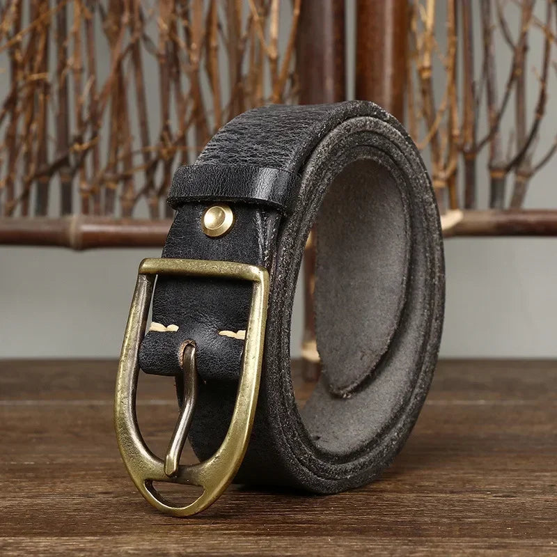 Copper-Crest Genuine Leather Belt