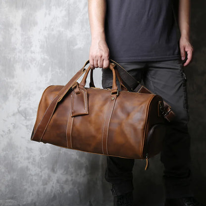 Full-Grain Leather Weekender Bag
