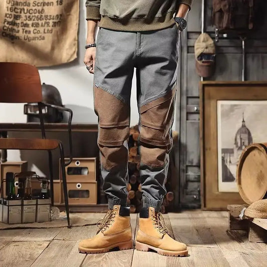 Patchwork Cargo Workwear Pants