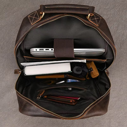 EMBOSSED LEATHER BACKPACK