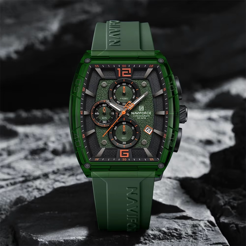 Chrono-Active Silicone Strap Watch