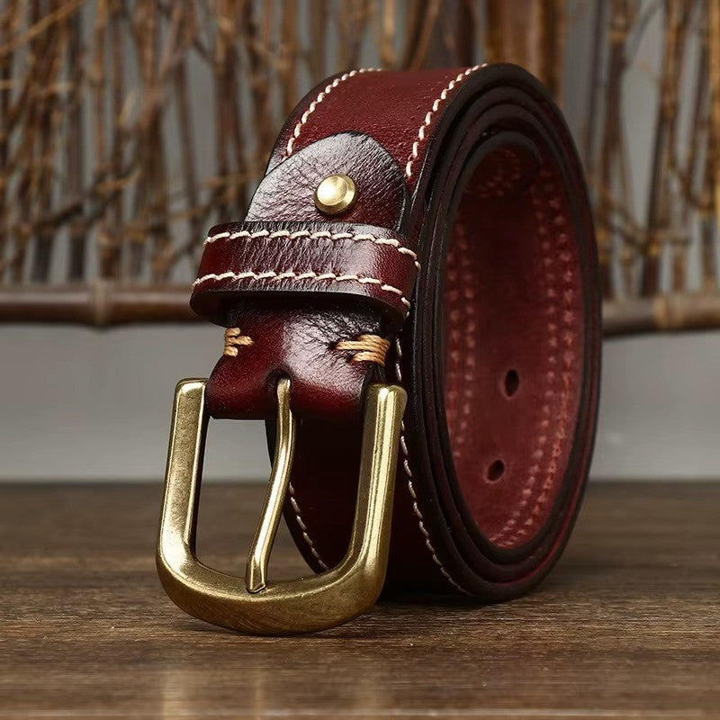 Rivo Brasswork Leather Belt