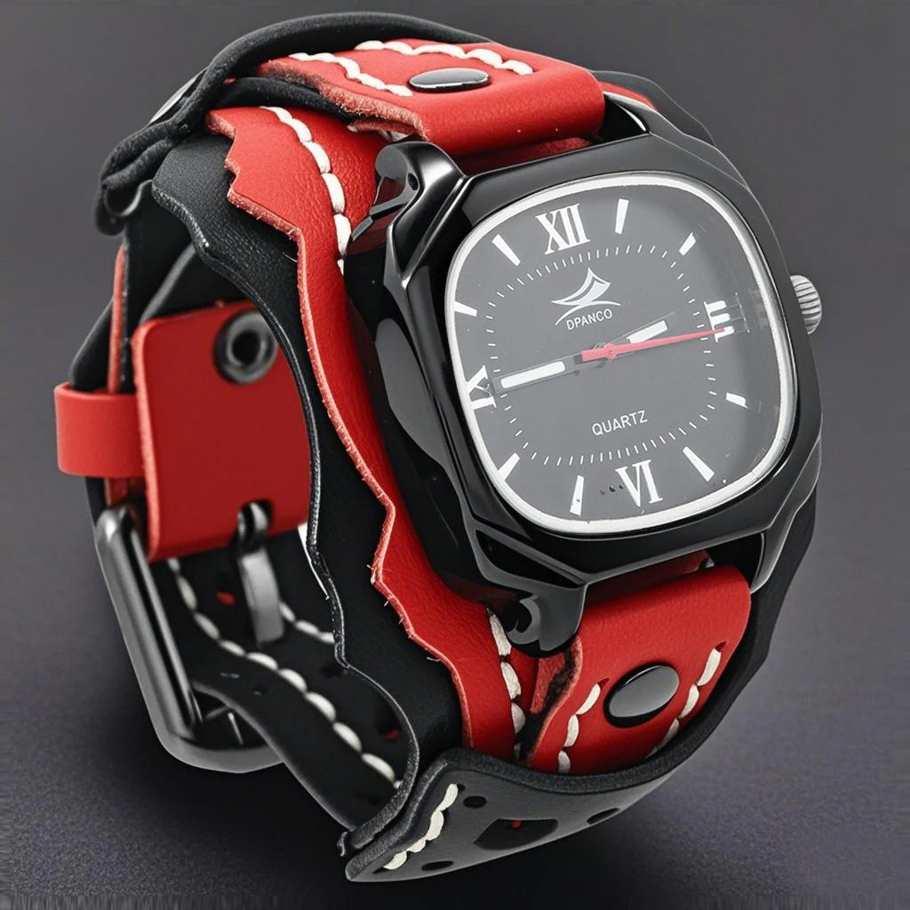 Stoneedge Wide Strap Quartz Watch