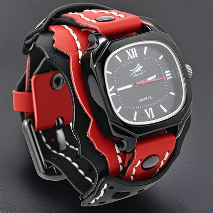 Stoneedge Wide Strap Quartz Watch